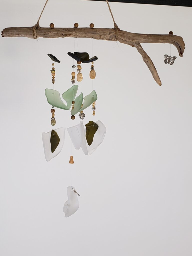 Driftwood and Sea Glass chime