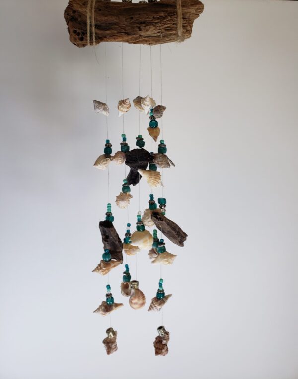 Beachy Shell and Driftwood Wind chime