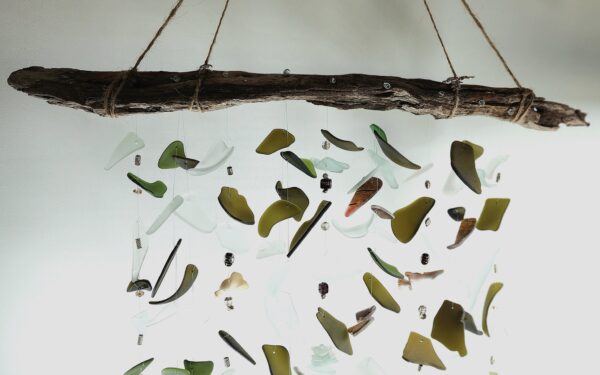 Sea glass windchime (green and white) - Image 6