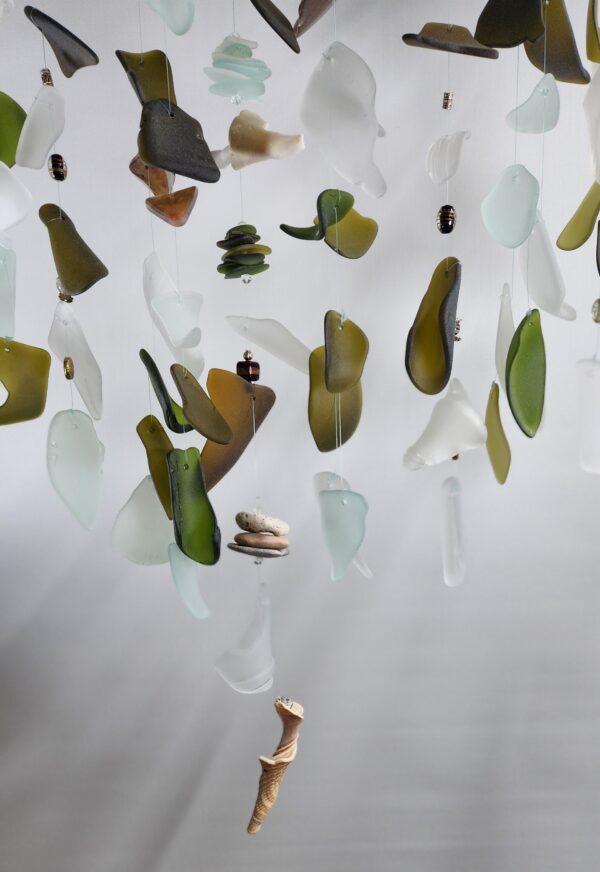 Sea glass windchime (green and white) - Image 5