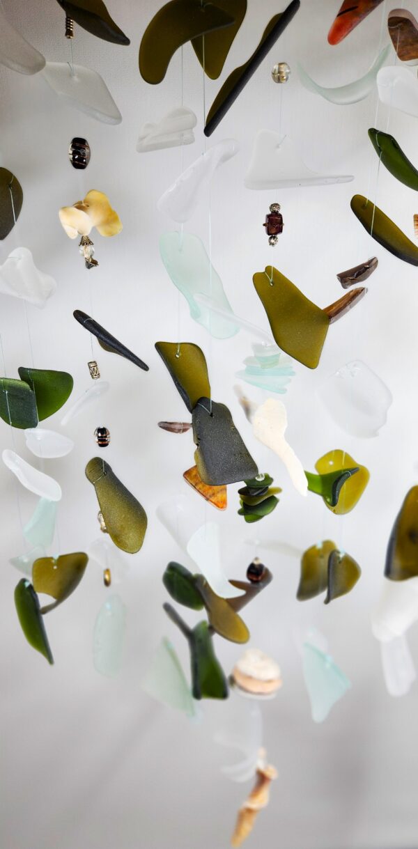 Sea glass windchime (green and white) - Image 2