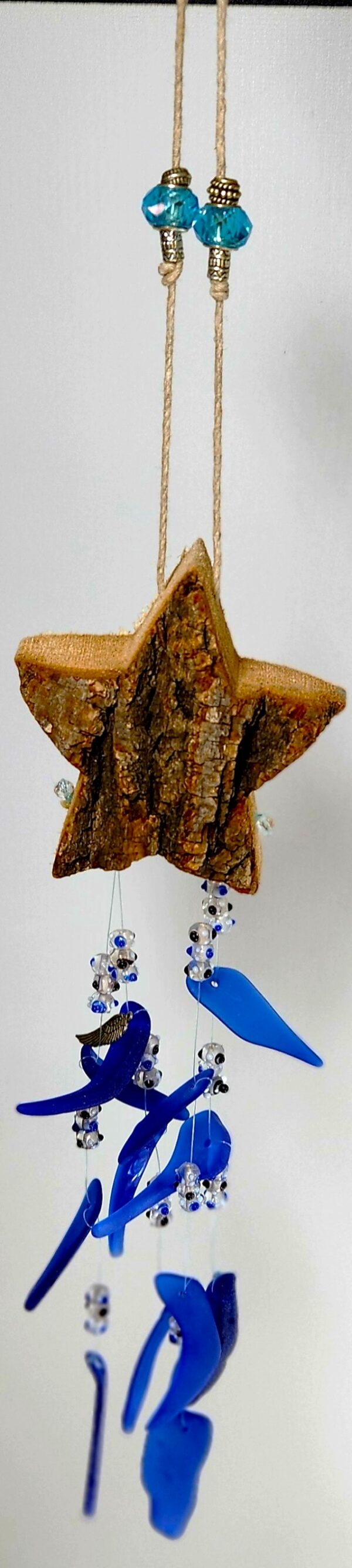 Cobalt blue star windchime - Image 9