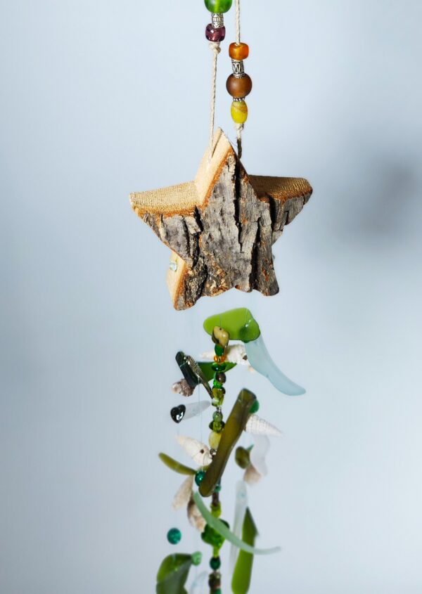 Green and White Star Windchime - Image 7