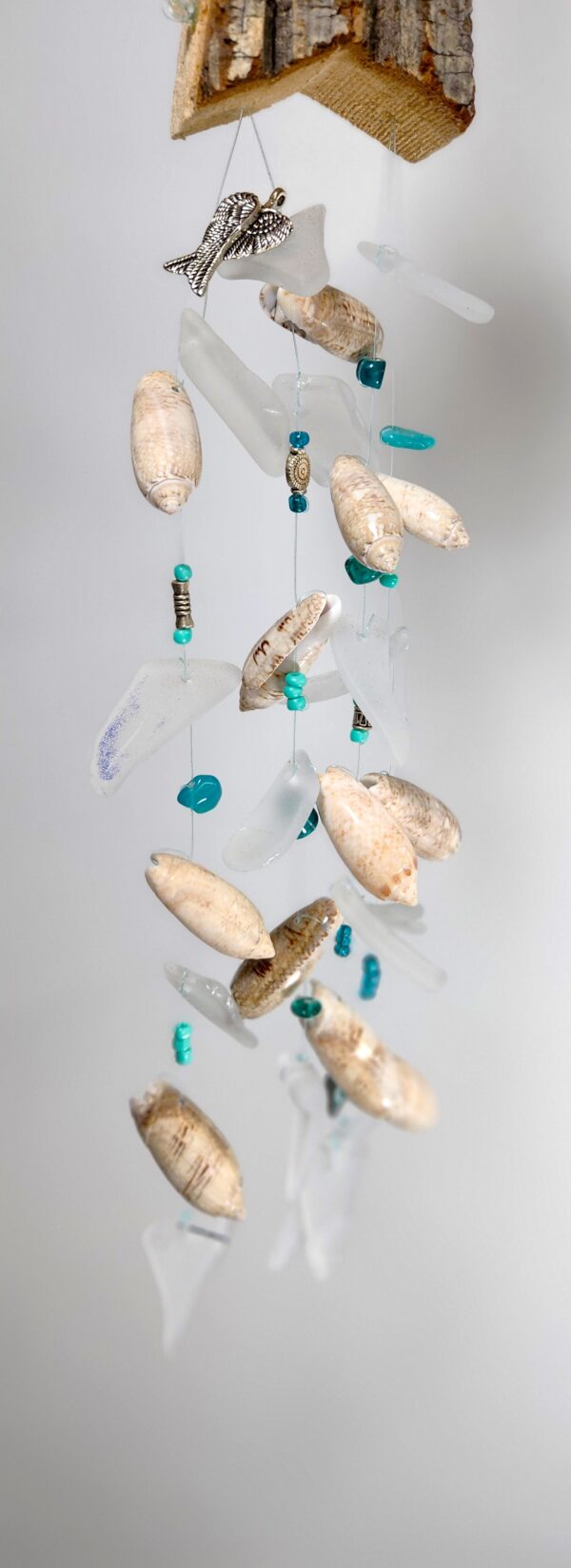 White and Teal Star Windchime - Image 4