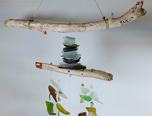 Stacked "sea" glass windchime - Image 7