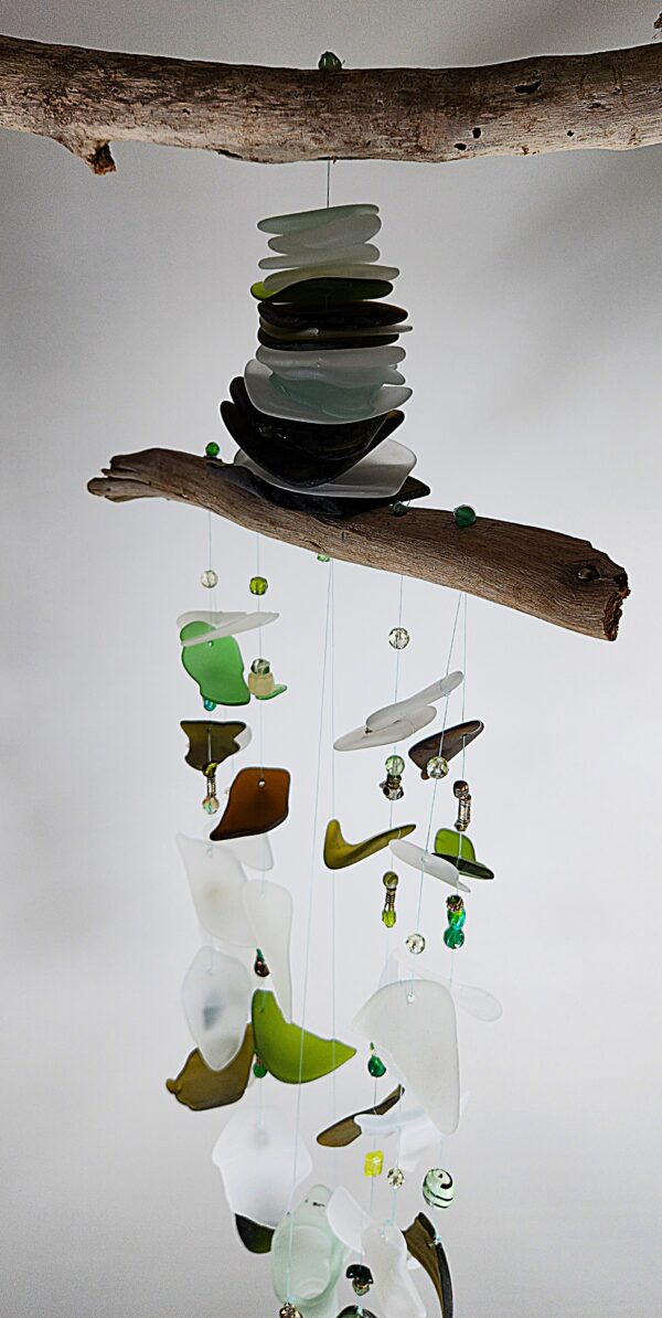 Stacked "sea" glass windchime - Image 5