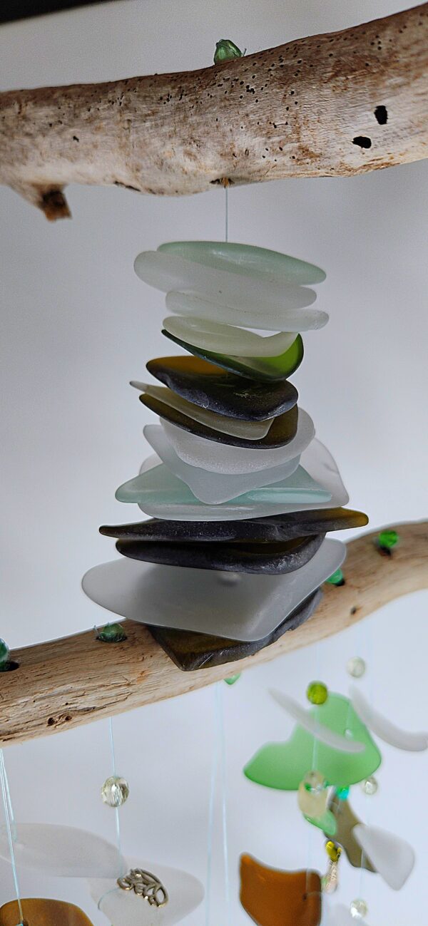 Stacked "sea" glass windchime - Image 3