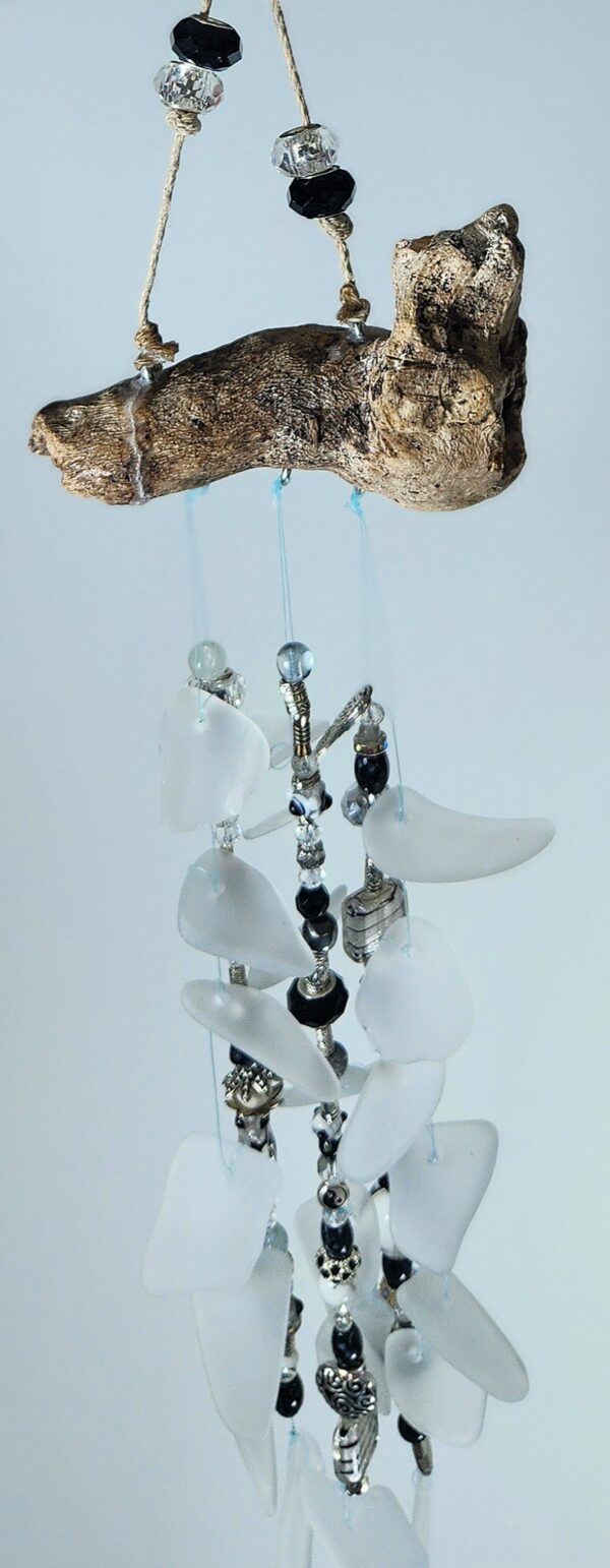 Black and white Sea glass windchime