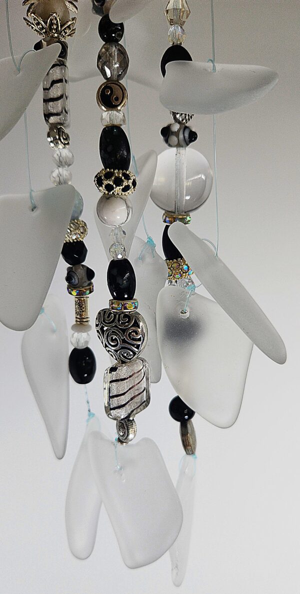 Black and white Sea glass windchime - Image 6